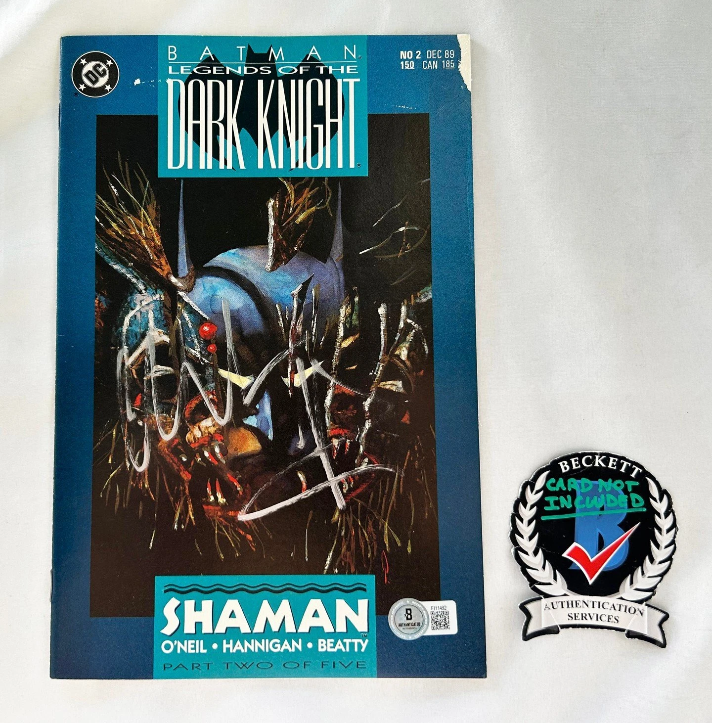 Christian Bale Signed Comic Book Batman Beckett BAS 3 COA