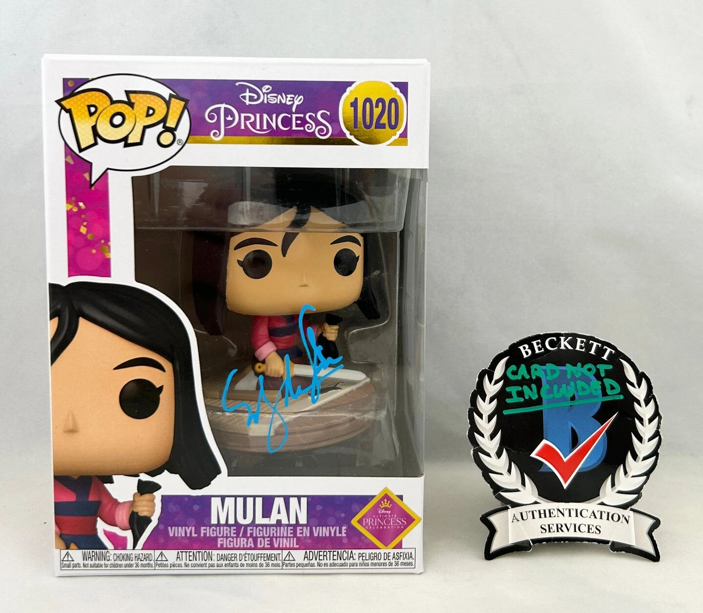 Ming-Na Wen Signed Funko Pop Mulan Beckett BAS COA