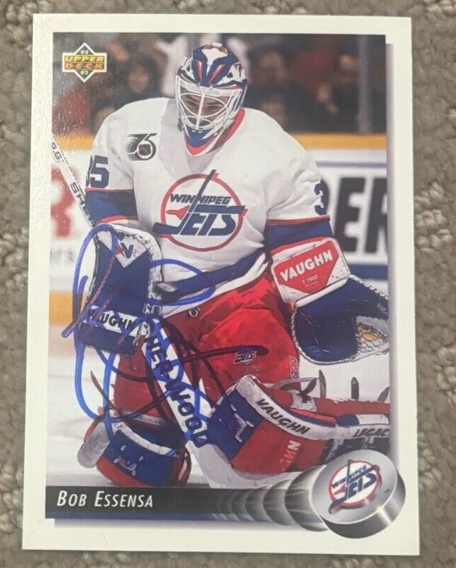 1992-93 Upper Deck #217 Bob Essensa signed autographed Card Winnipeg Jets