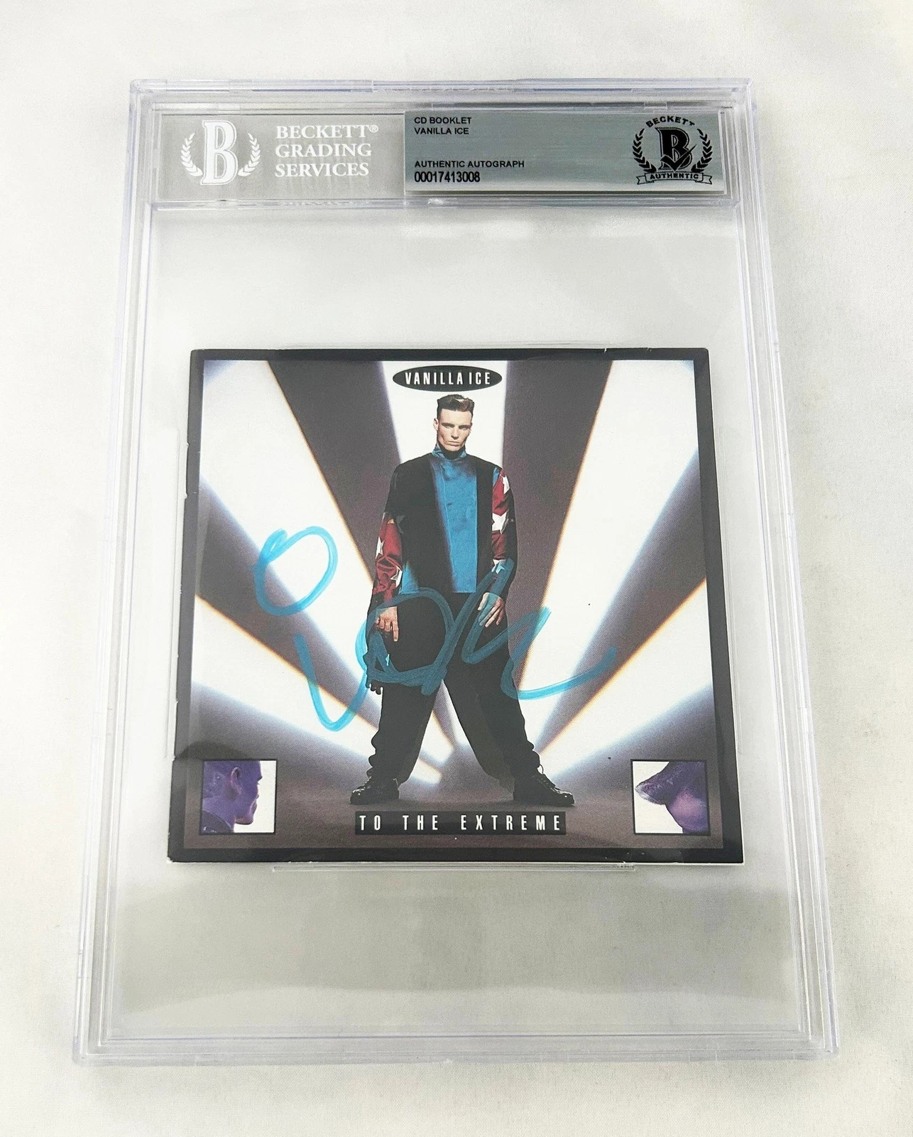 Vanilla Ice Signed CD Cover To The Extreme Beckett BAS 2 COA