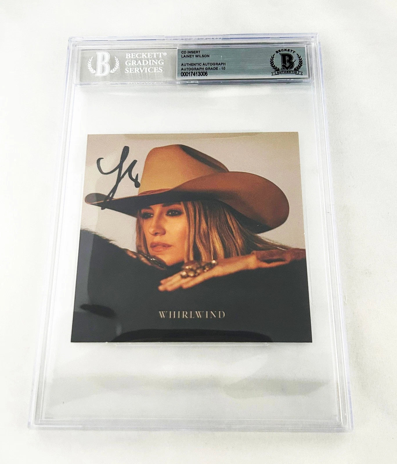 Lainey Wilson Signed CD Cover Whirlwind Beckett BAS COA
