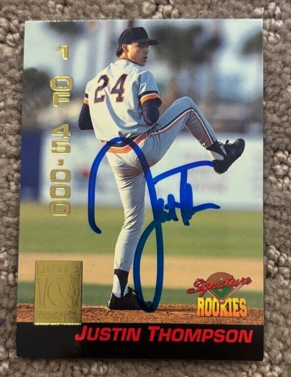 1994 Signature Rookies #25 Justin Thompson signed autographed card Tigers