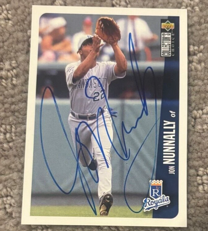 Jon Nunnally 1996 Collector's Choice signed autographed card Kansas City Royals