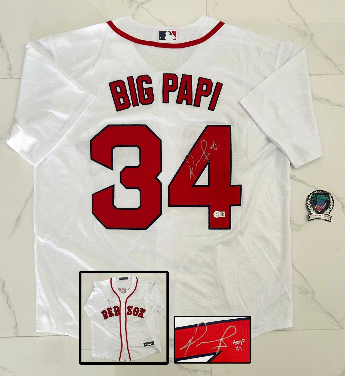 David Ortiz Signed Jersey Boston Red Sox HOF Big Papi Beckett BAS COA