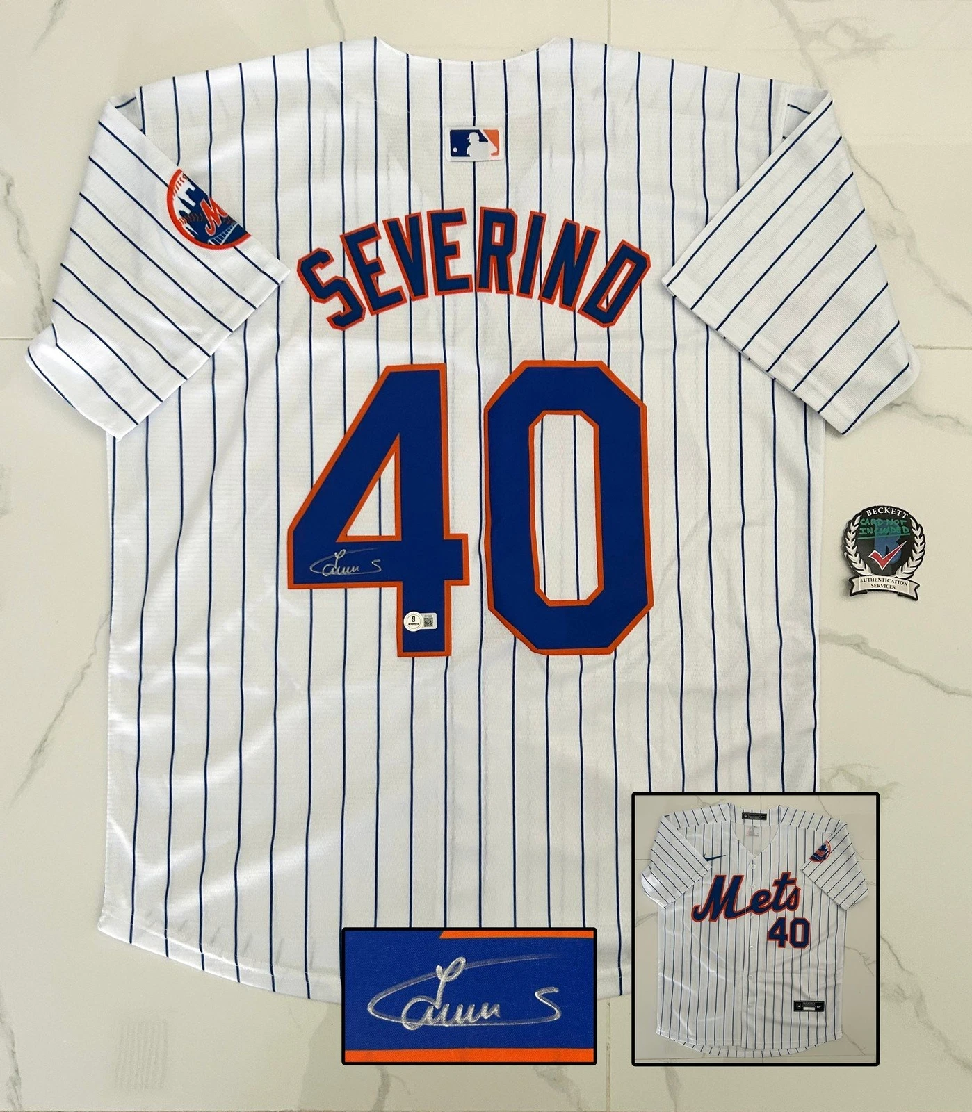 Luis Severino Signed Jersey New York Yankees Beckett BAS 1 COA
