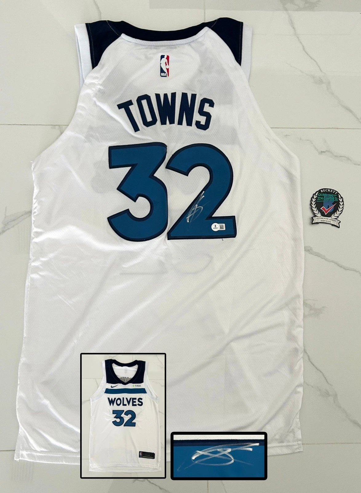Karl-Anthony Towns Signed Jersey Minnesota Timberwolves Beckett BAS COA