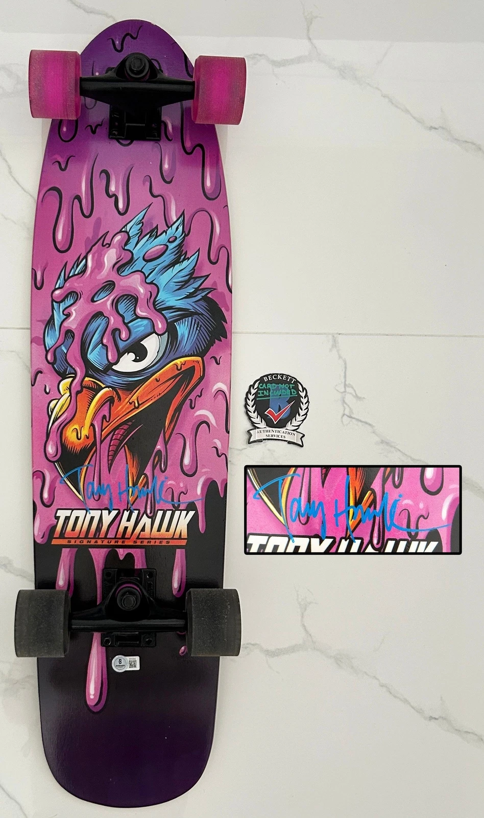 Tony Hawk Signed Skateboard Signature Series Birdhouse Beckett BAS 3 COA