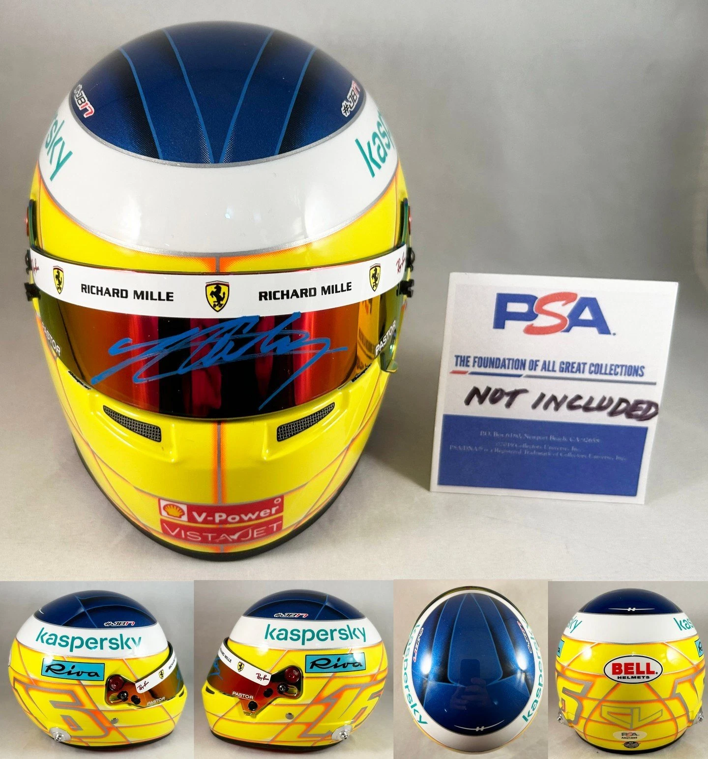 Charles Leclerc Signed Mini Helmet 1:2 2021 French GP 1 of 256 Ferrari Formul...