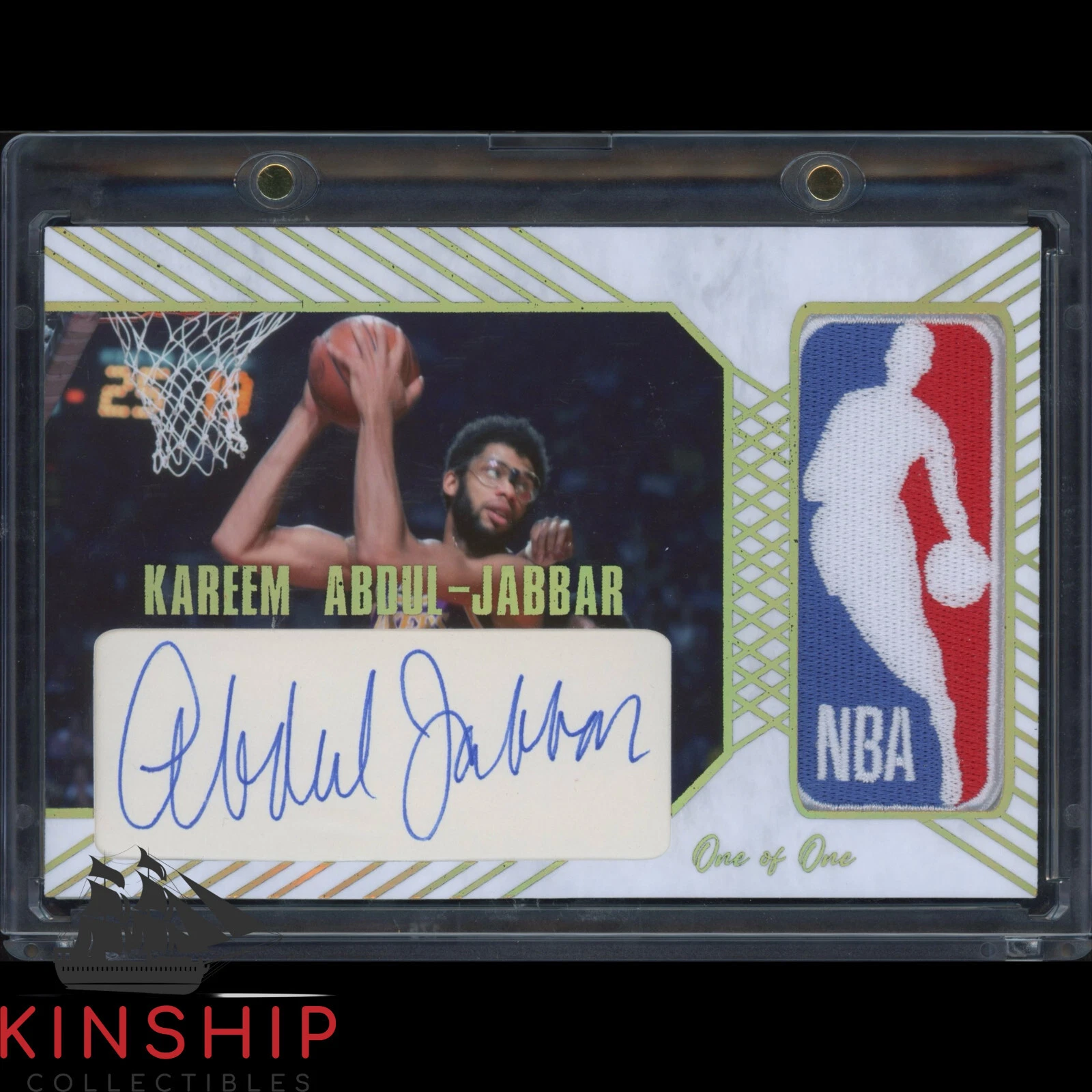 Kareem Abdul-Jabbar signed Cut Custom Card JSA COA NBA Basketball Auto Z2023