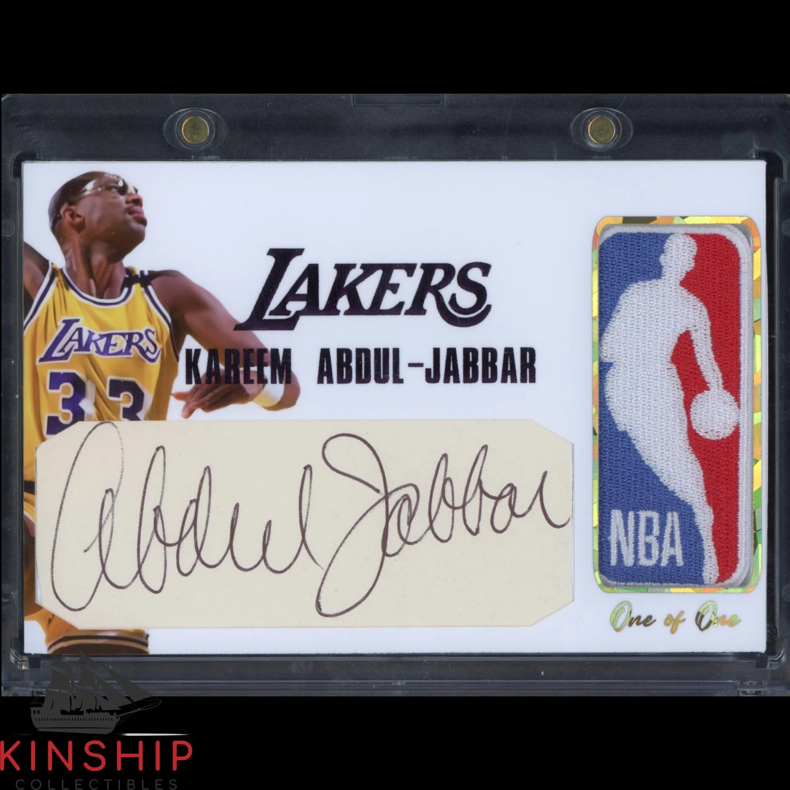 Kareem Abdul-Jabbar signed Cut Custom Card JSA COA NBA Basketball Auto Z2027