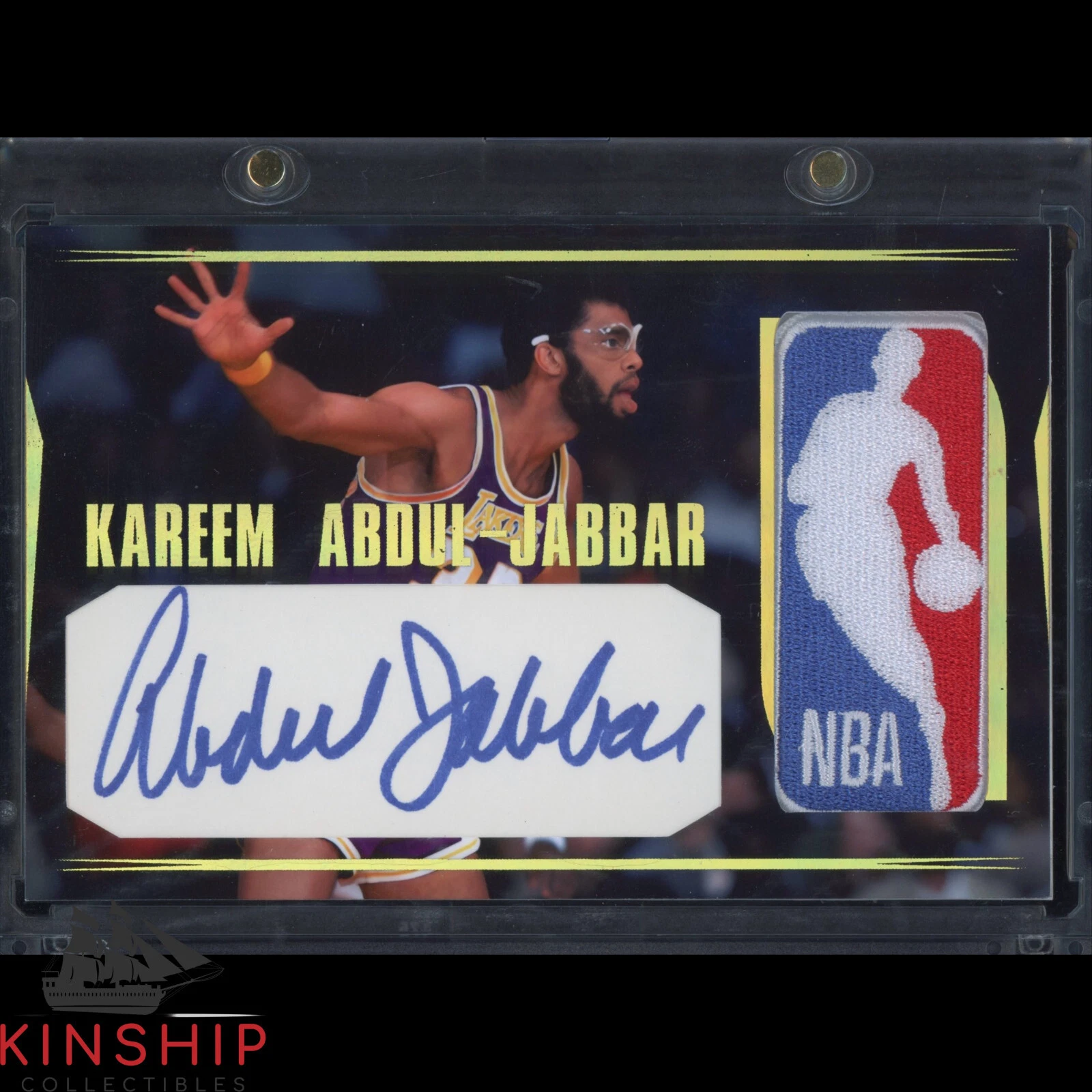 Kareem Abdul-Jabbar signed Cut Custom Card JSA COA NBA Basketball Auto Z2026