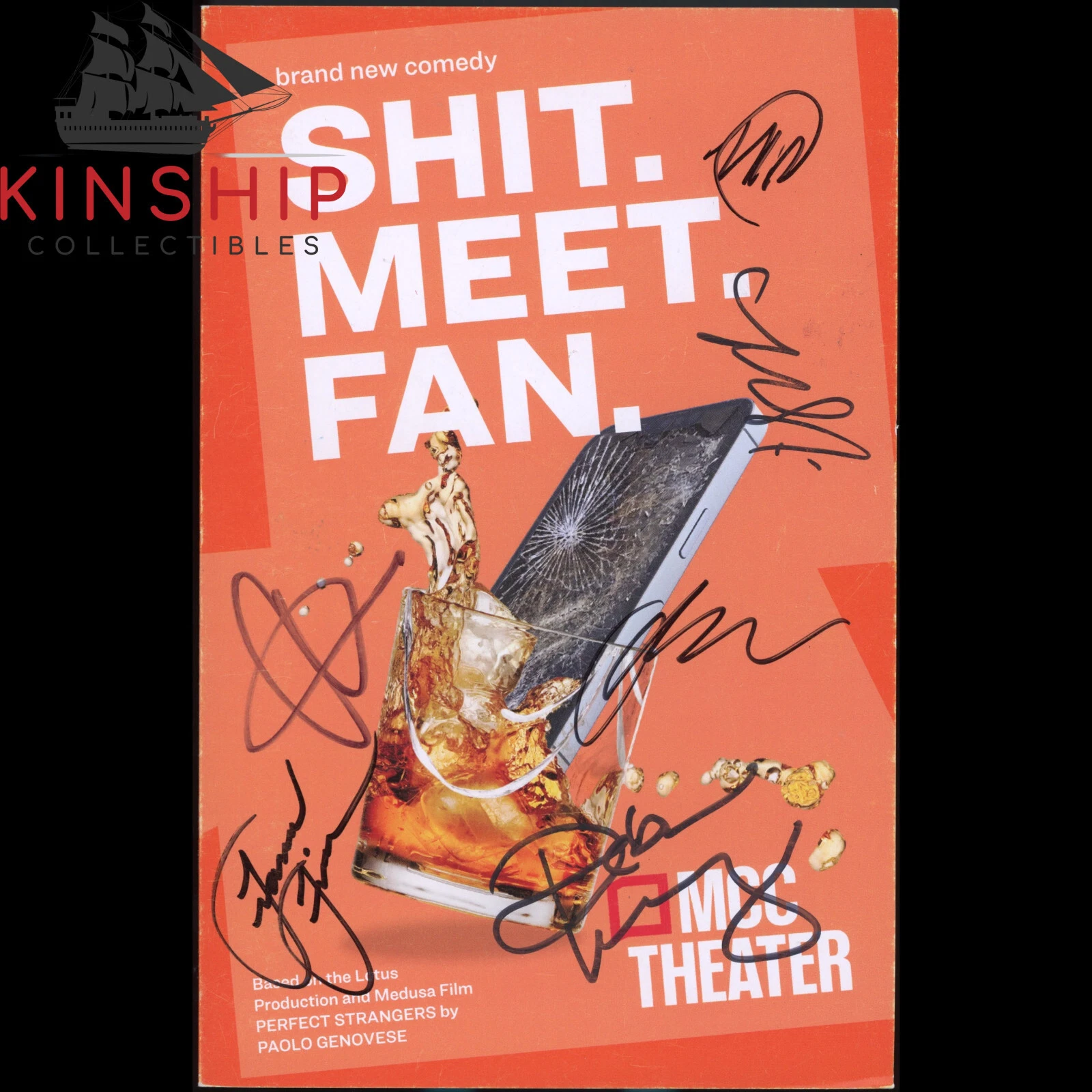 Constance Wu Jane Krakowski Debra Messing + More signed Program JSA COA Z2117