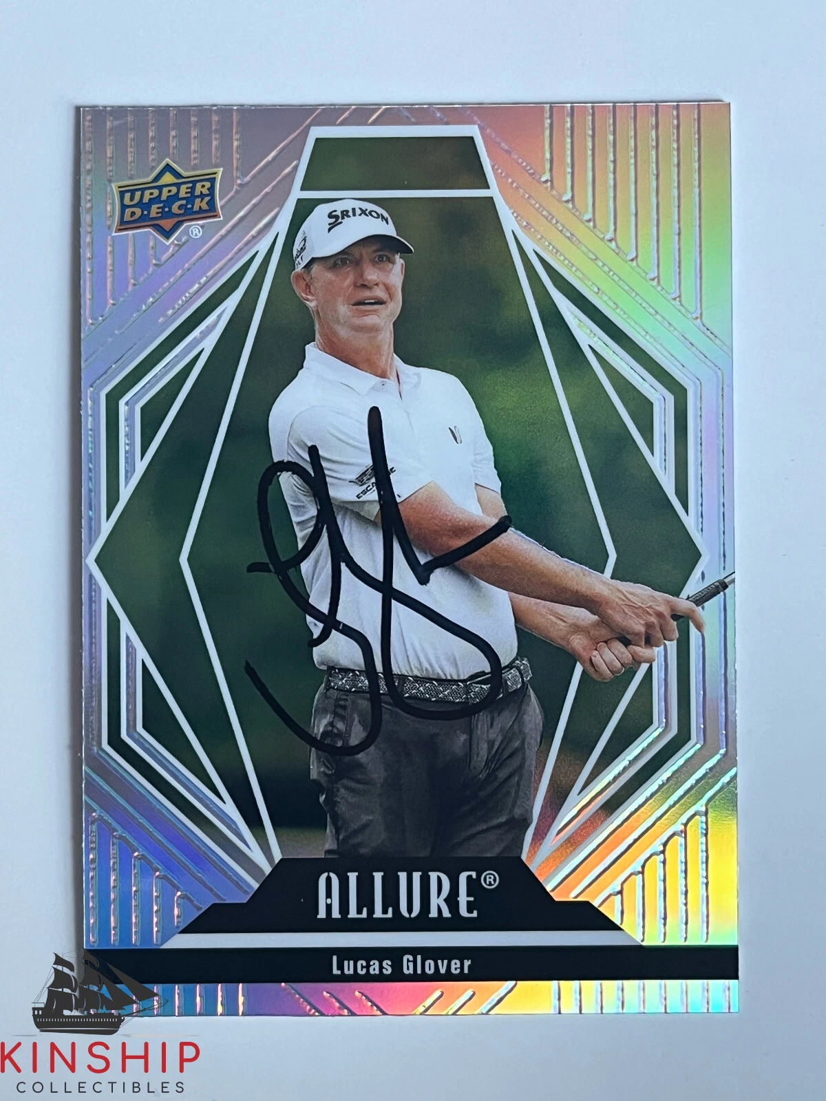 Lucas Glover signed 2024 Upper Deck Allure Trading Card Golf Auto R63