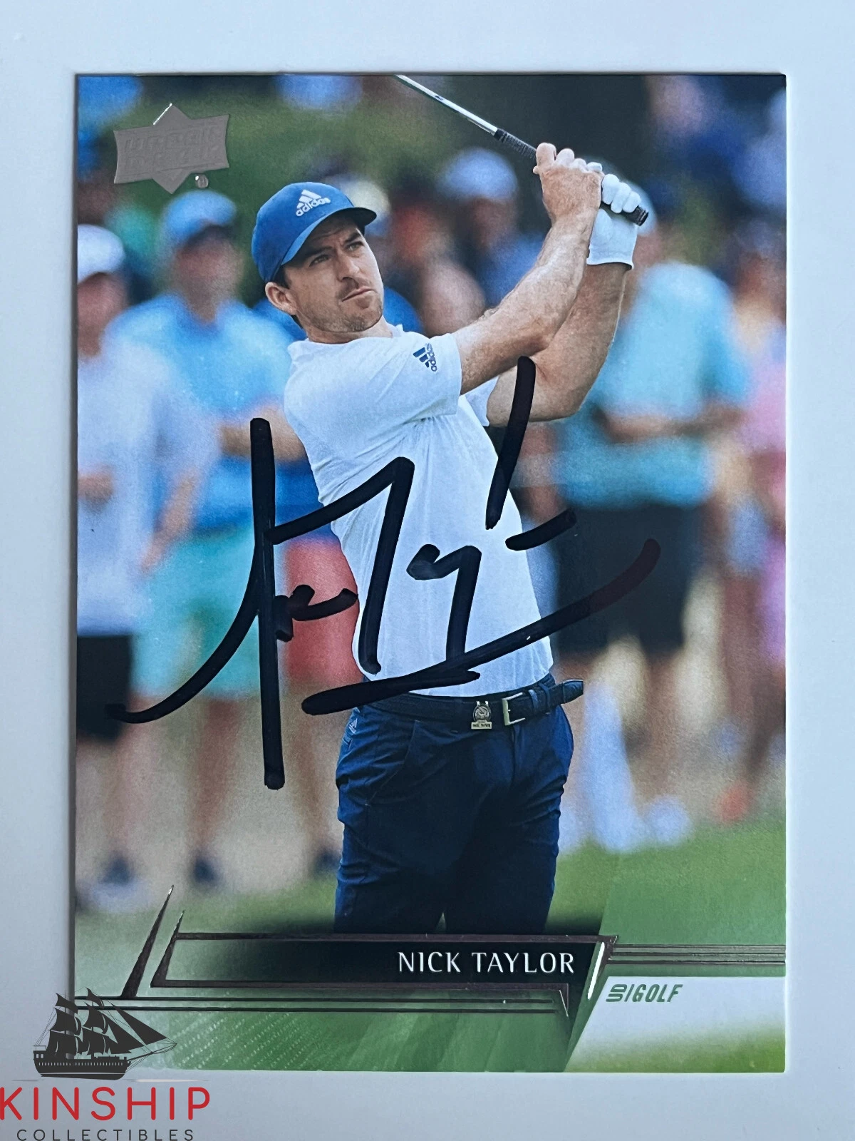 Nick Taylor signed 2024 Upper Deck Golf Trading Card PGA Masters Auto R81
