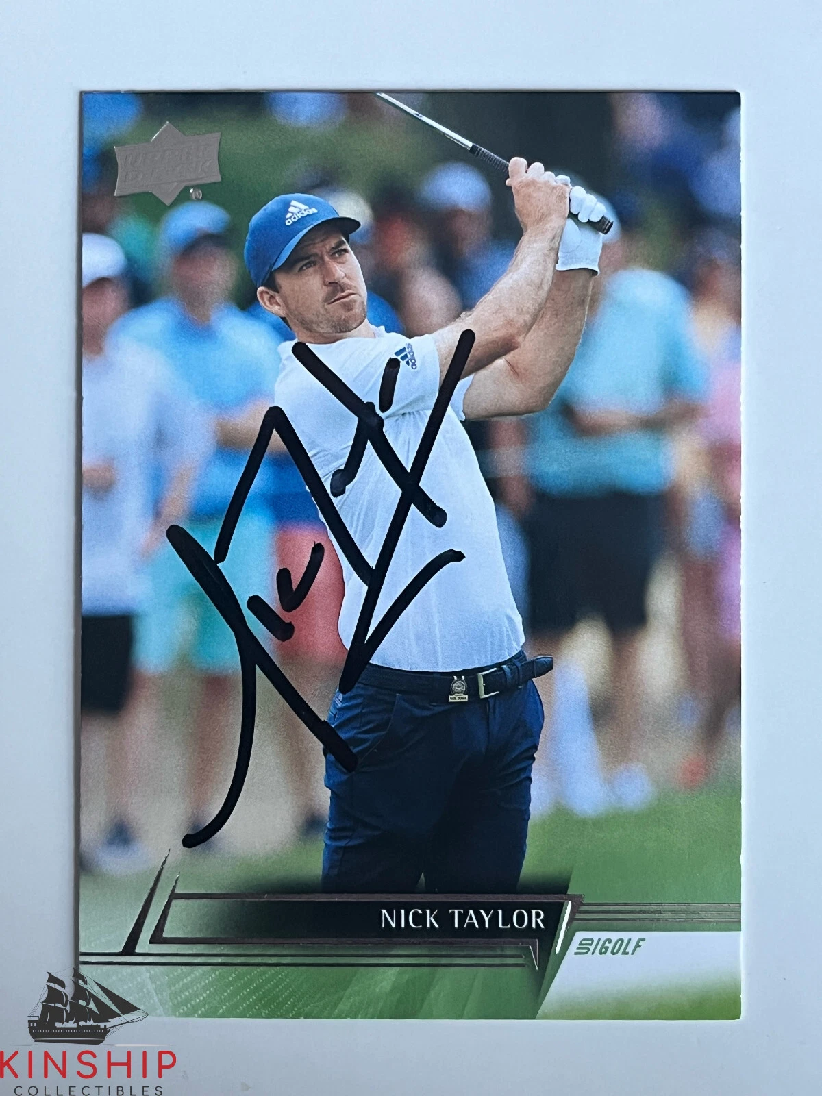 Nick Taylor signed 2024 Upper Deck Golf Trading Card PGA Masters Auto R82