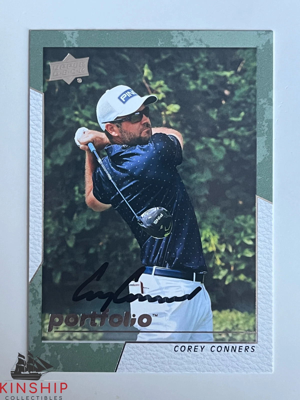 Corey Conners signed 2024 Upper Deck Golf Trading Card PGA Masters Auto R97
