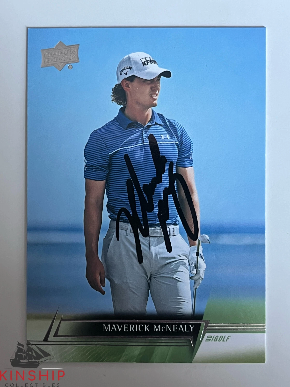 Maverick McNealy signed 2024 Upper Deck Golf Trading Card PGA Masters Auto R113