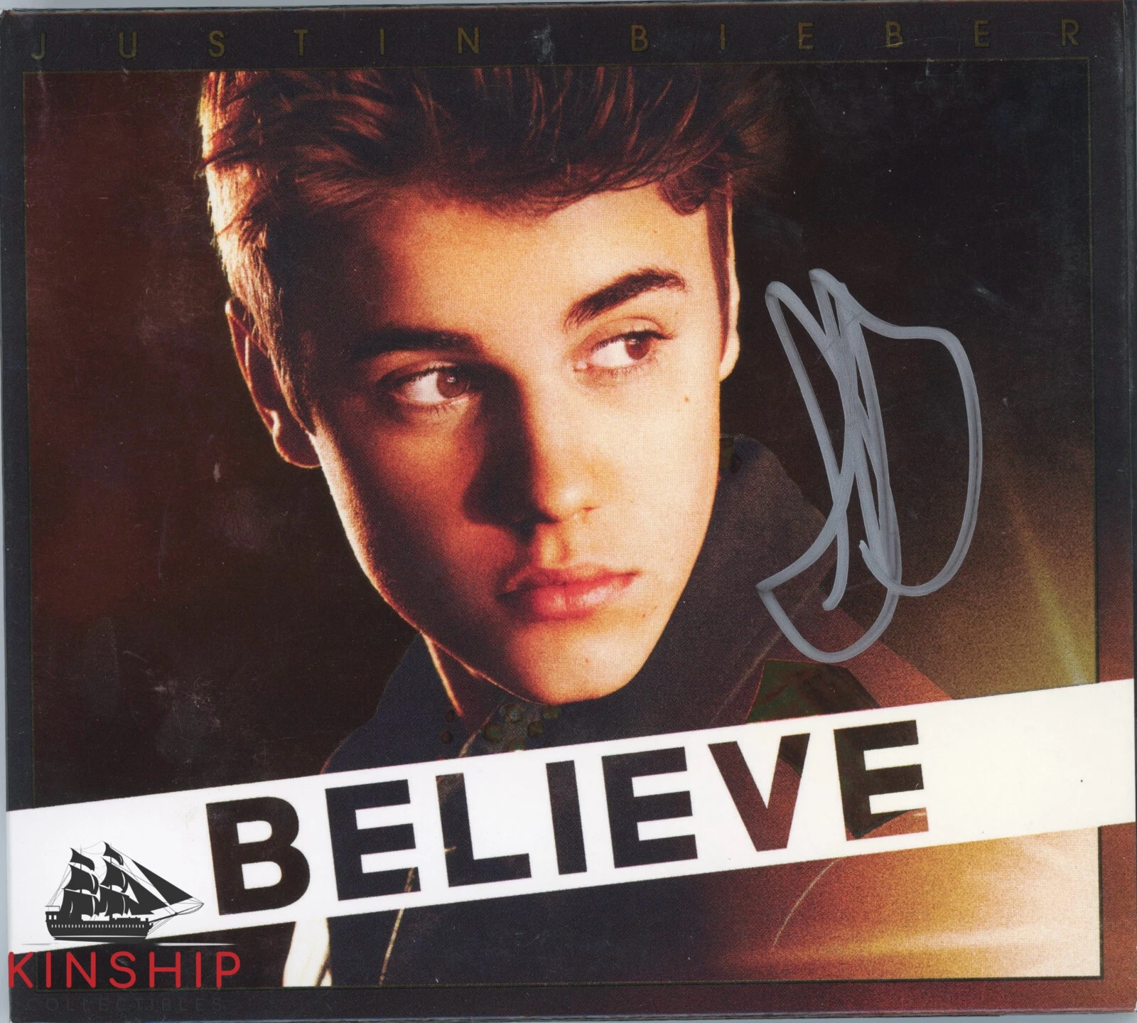 Justin Bieber signed Believe CD JSA LOA Rare Pop Music Auto Z2140