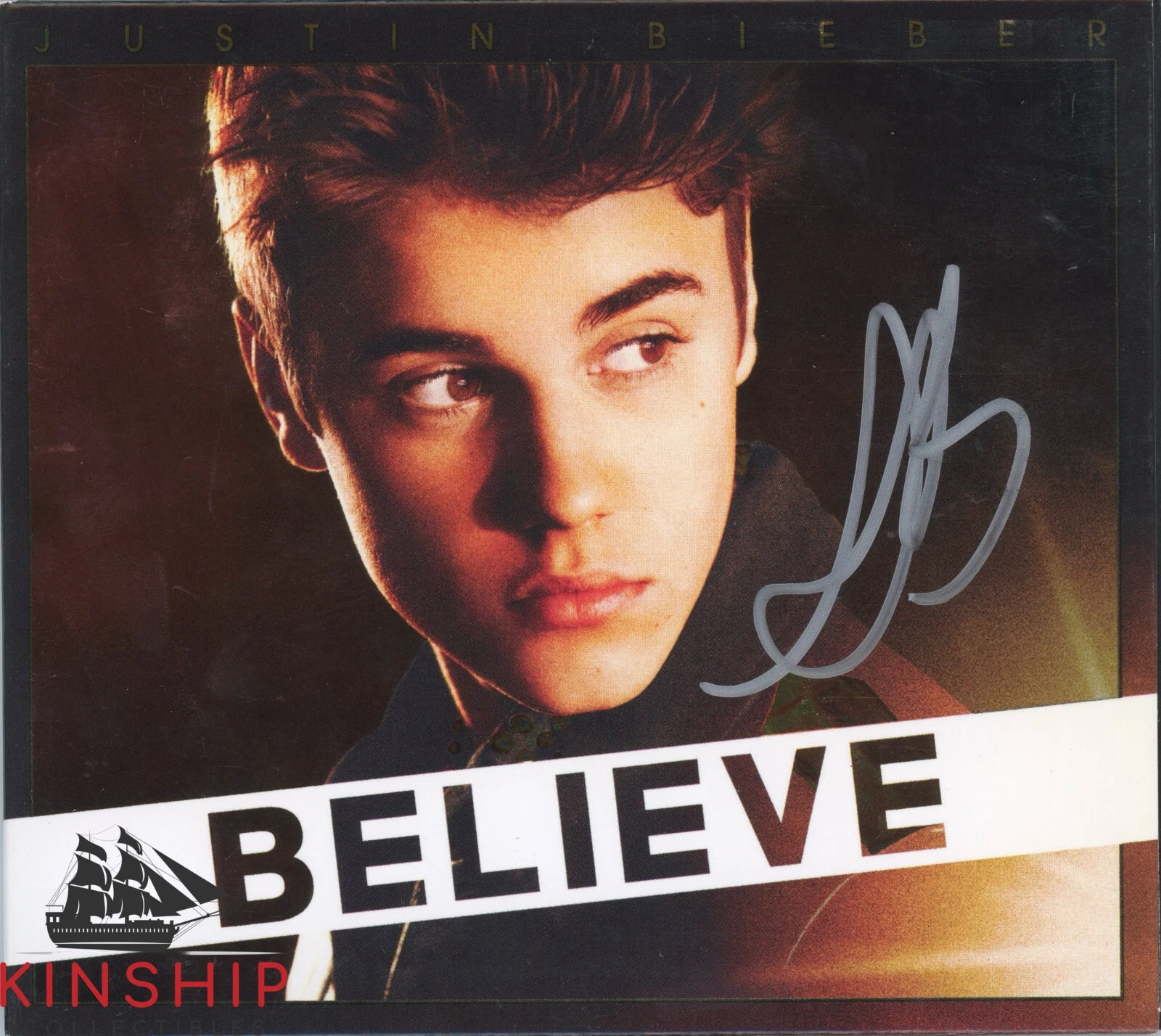 Justin Bieber signed Believe CD JSA LOA Rare Pop Music Auto Z2142