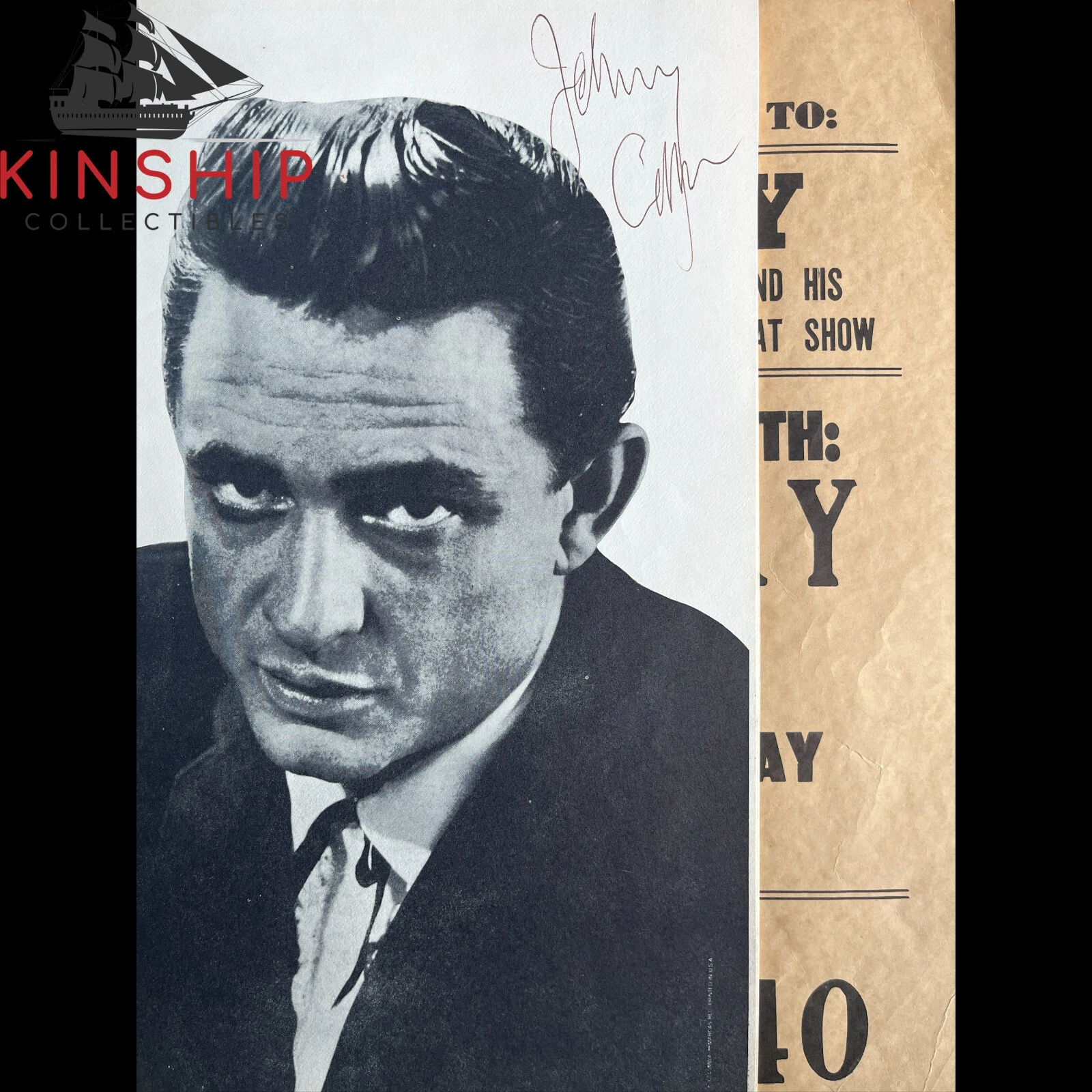 Johnny Cash signed Program JSA LOA Auto June Cash Tex Ritter Country Music 2148