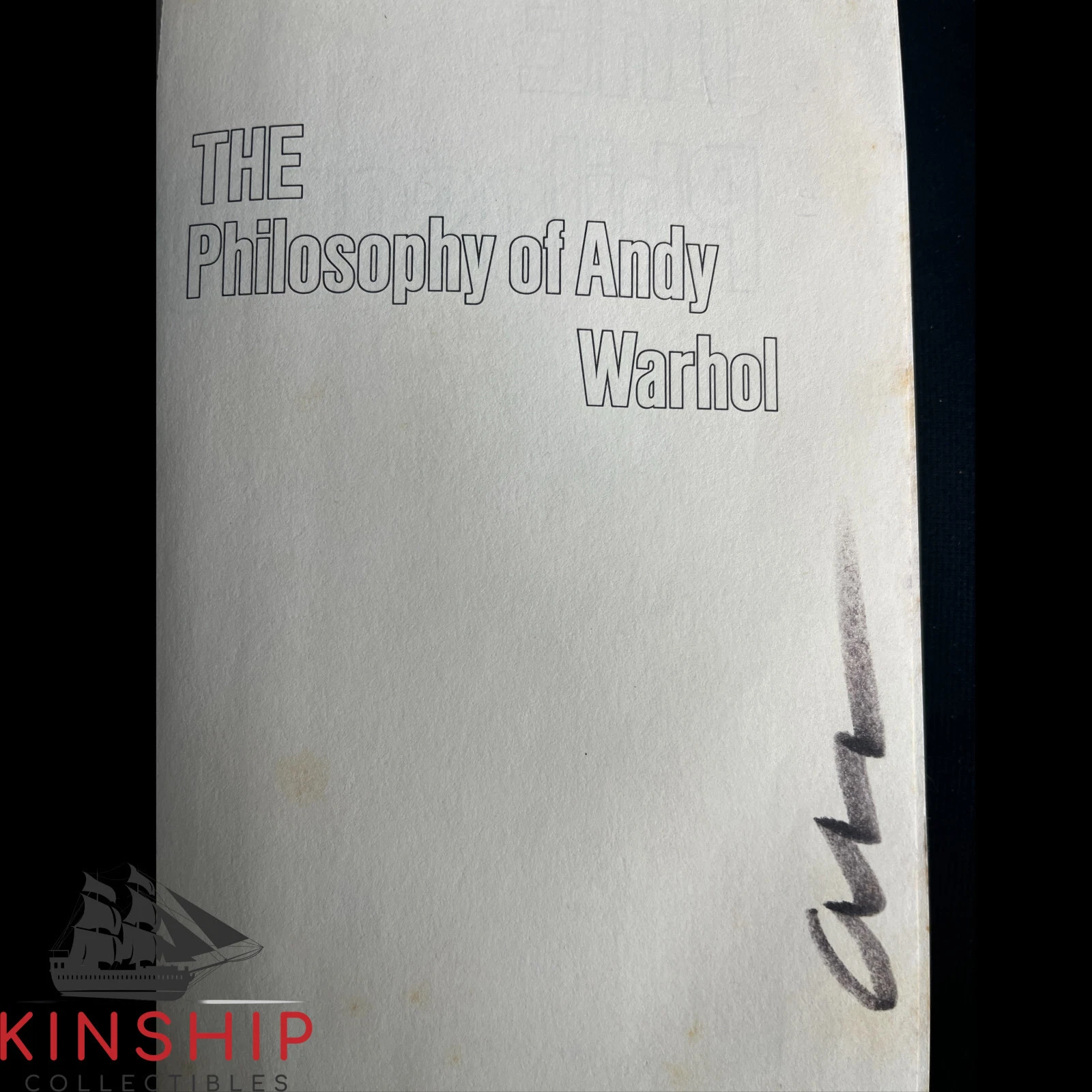 Andy Warhol signed Hard Cover Book JSA LOA Famous Artist Rare Auto E275