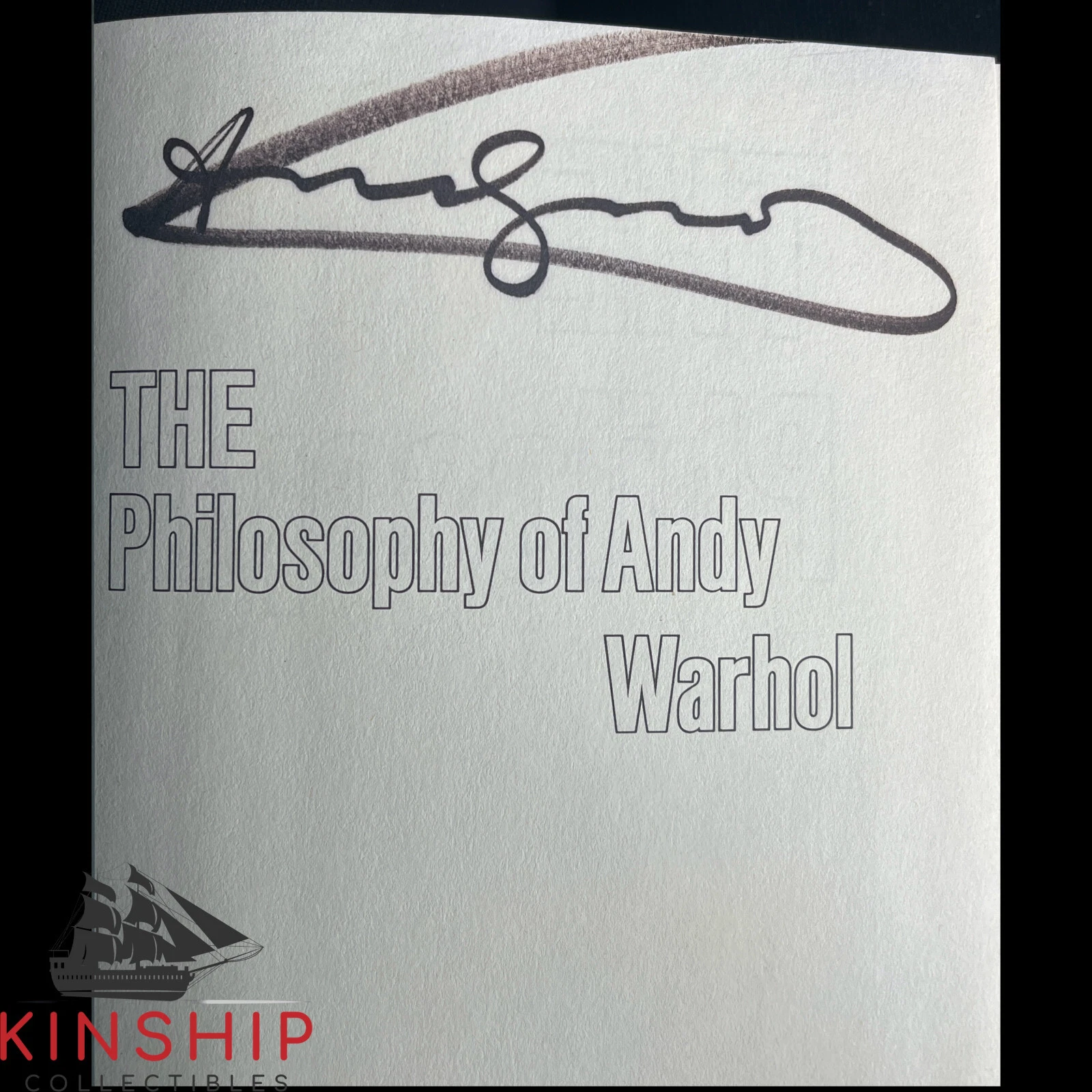 Andy Warhol signed Hard Cover Book JSA LOA Famous Artist Rare Full Auto E276