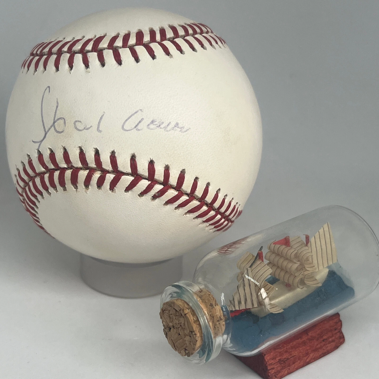 Hank Aaron signed Rawlings ONL Baseball JSA LOA Rare Braves HOF Auto A3498