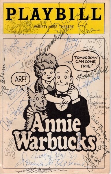 ANNIE WARBUCKS Autographed Signed Cast Playbill - To Jill
