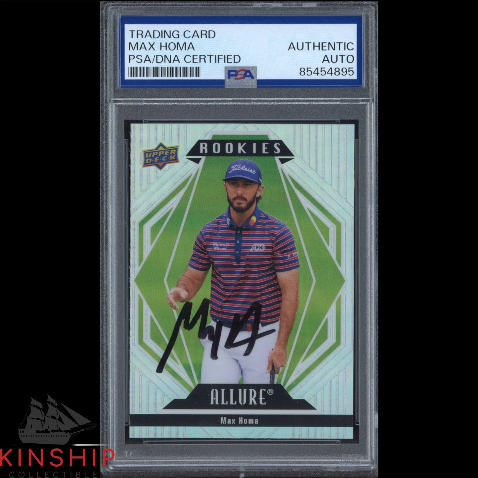 Max Homa signed 2024 Upper Deck Allure Trading Card PSA DNA Slab Golf C3882