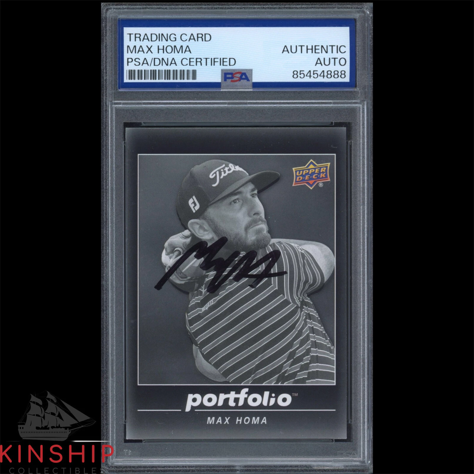 Max Homa signed 2024 Upper Deck Portfolio Trading Card PSA DNA Slab Golf C3873