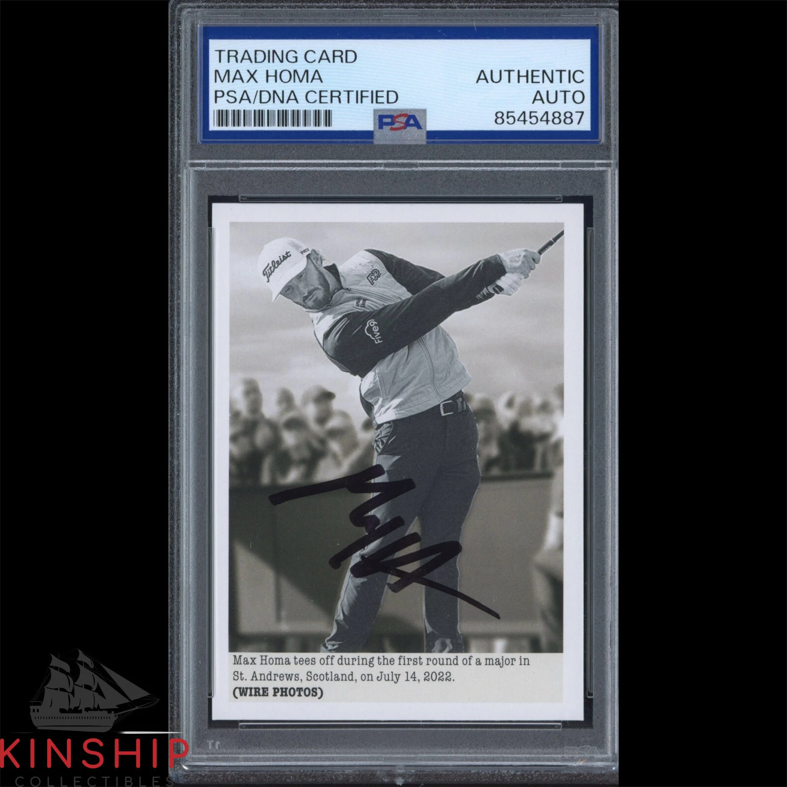 Max Homa signed 2024 Upper Deck Trading Card PSA DNA Slab Golf C3877
