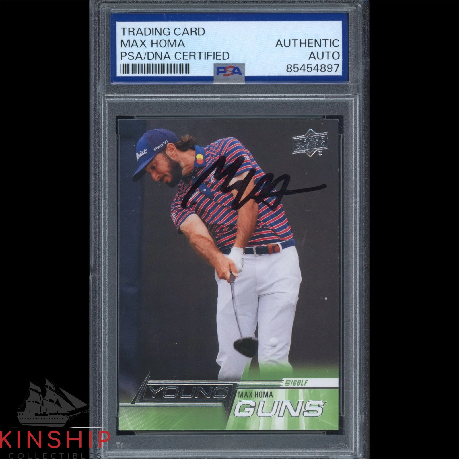 Max Homa signed 2024 Upper Deck Young Guns Trading Card PSA DNA Slab Golf C3883