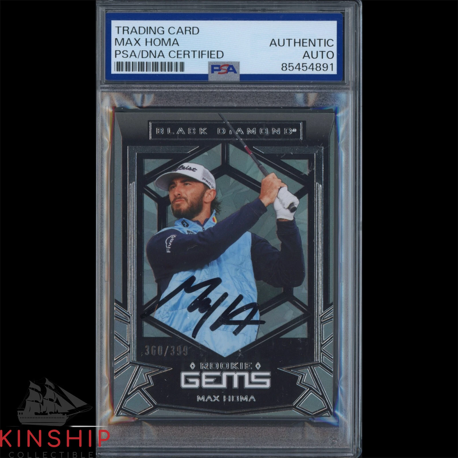 Max Homa signed 2024 Upper Deck Black Diamond Card PSA DNA Slab Golf C3885