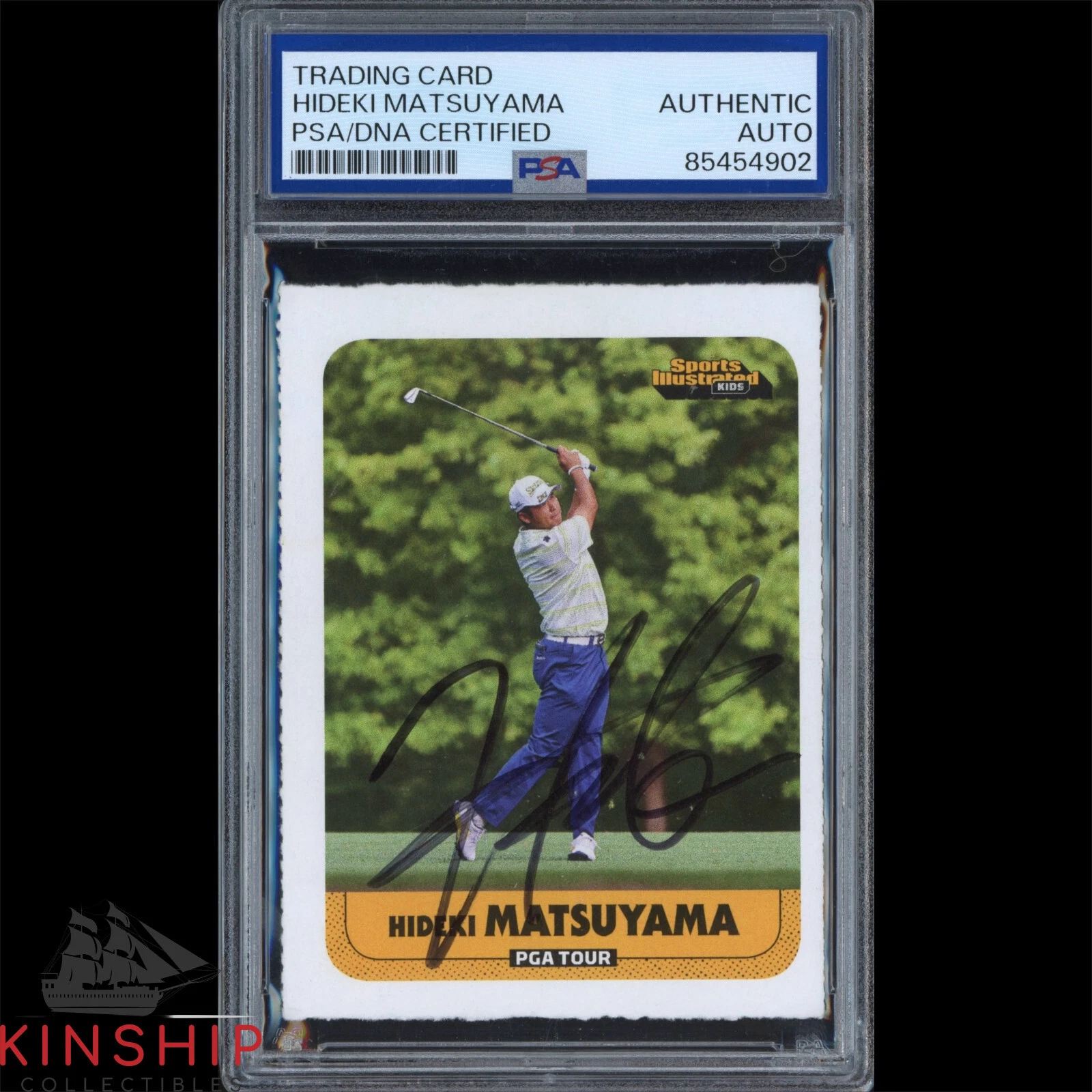 Hideki Matsuyama signed 2021 SI for Kids Card PSA DNA Masters Golf Auto C3866