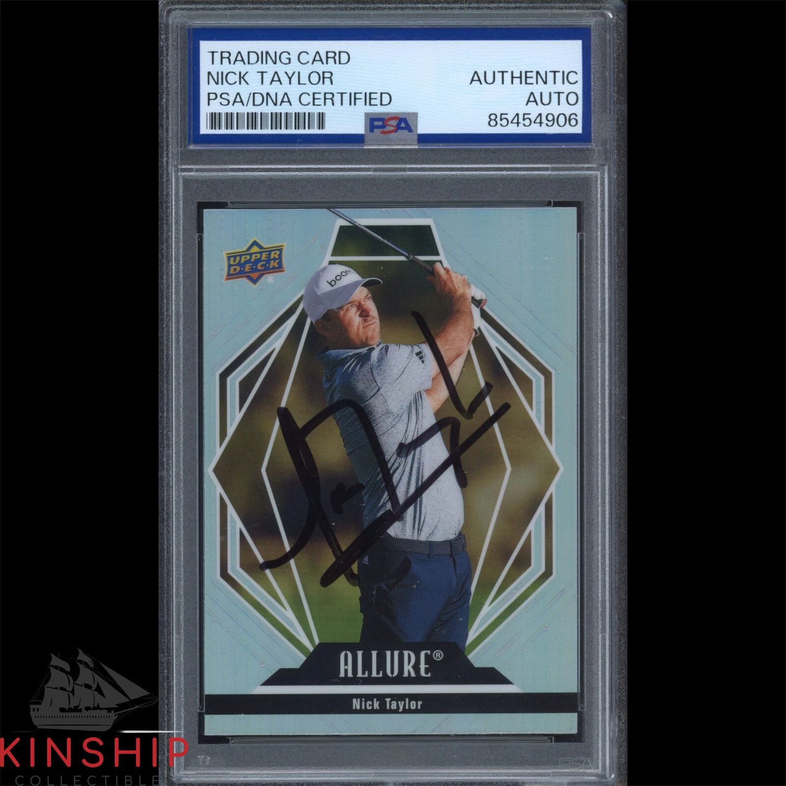 Nick Taylor signed 2024 Upper Deck Allure Trading Card PSA DNA Slab Golf C3864