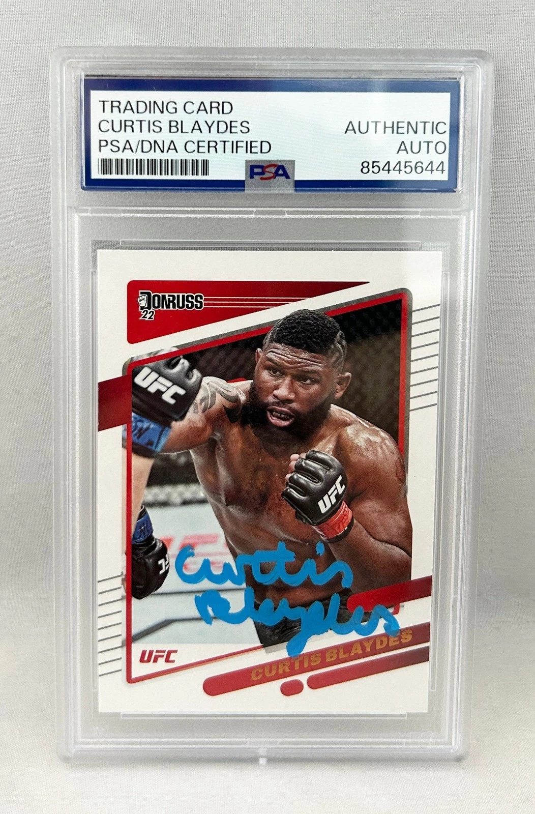Curtis Blaydes Signed Card 2022 Donruss PSA/DNA COA