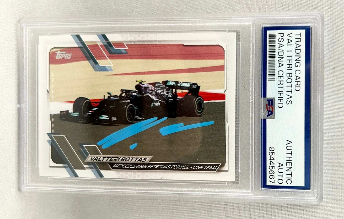 Valtteri Bottas Signed Card 2021 Topps Formula 1 #97 PSA/DNA COA
