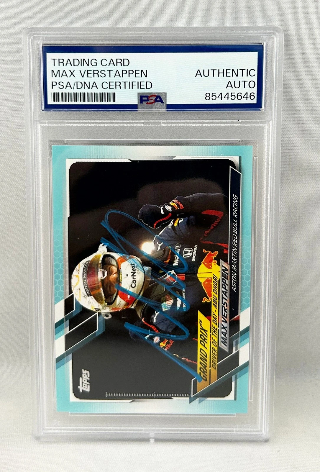 Max Verstappen Signed Card 2022 Topps Formula 1 #155 102/199 PSA/DNA COA