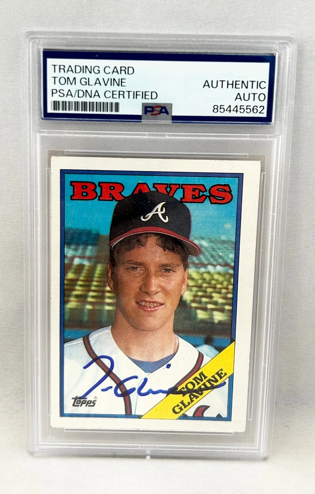 Tom Glavine Signed Rookie Card 1988 Topps #779 PSA/DNA COA
