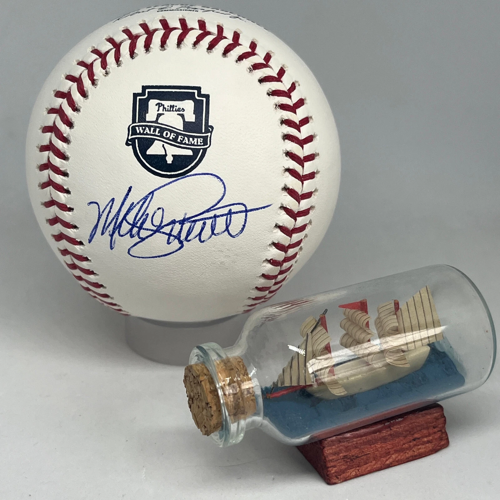 Mike Schmidt signed Rawlings Phillies Wall of Fame Logo Baseball JSA COA A3661