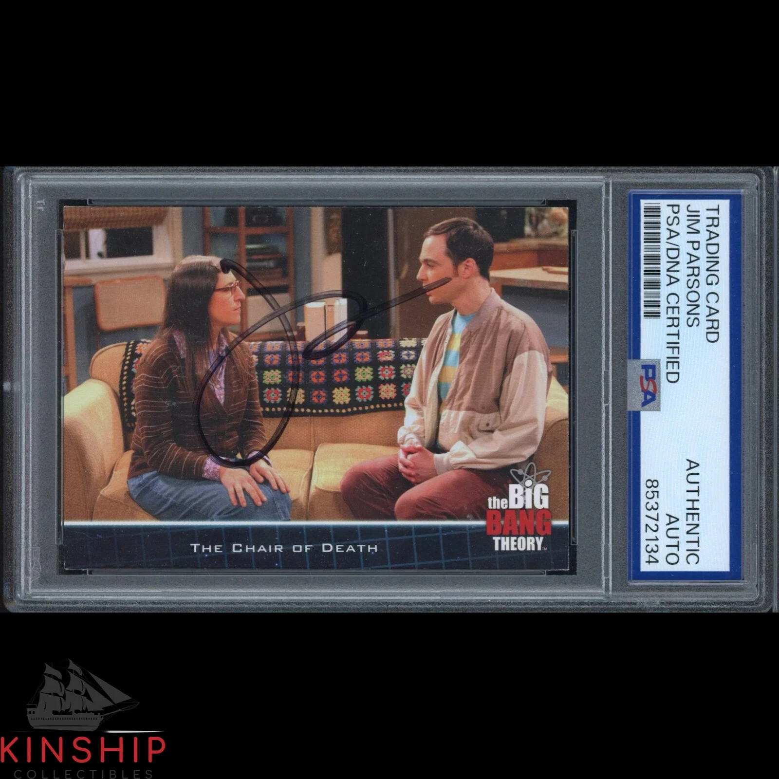 Jim Parsons signed Big Bang Theory Trading Card PSA DNA Slabbed Auto C3893