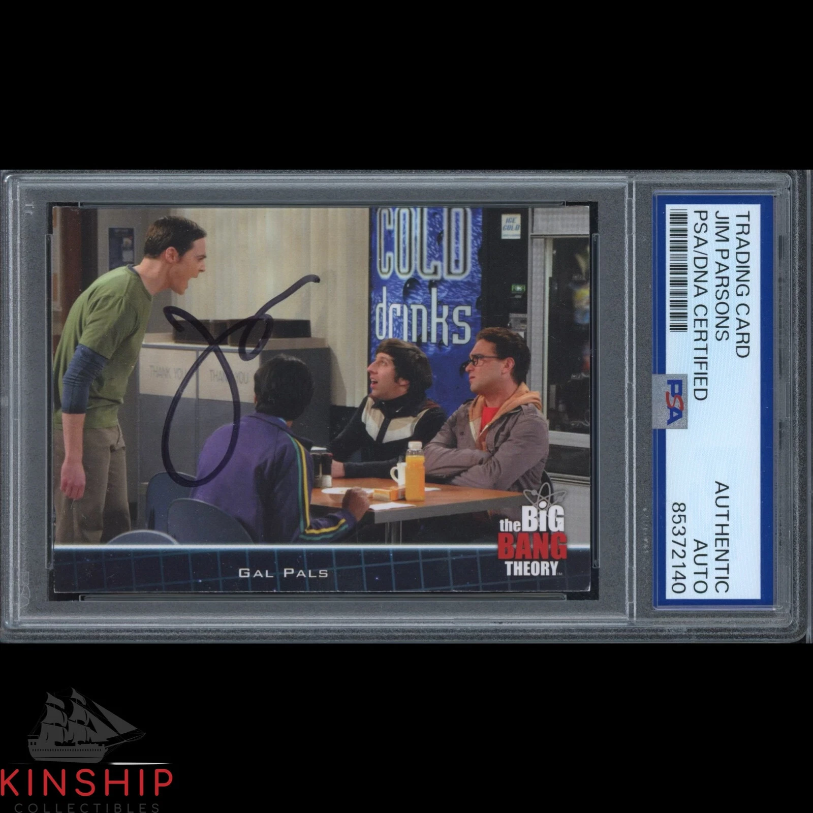 Jim Parsons signed Big Bang Theory Trading Card PSA DNA Slabbed Auto C3895