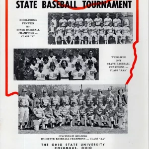 1975 OHIO HIGH SCHOOL STATE BASEBALL TOURNAMENT PROGRAM VINTAGE+RARE 1975