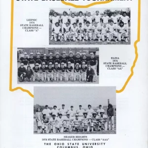 1977 OHIO HIGH SCHOOL STATE BASEBALL TOURNAMENT PROGRAM VINTAGE+RARE 1977