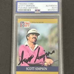 1980 Pro Set #12 Scott Simpson Signed Card PSA/DNA Slabbed AUTO Golf