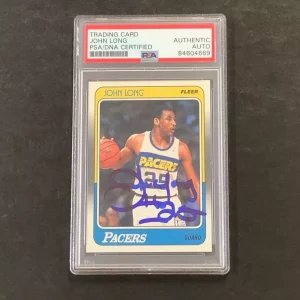 1988-89 Fleer Basketball #56 John Long Signed Card AUTO PSA Slabbed Pacers