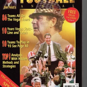 1993 JIM FEIST COLLEGE FOOTBALL ANNUAL BEAR BRYANT COVER AMAZING CONDITION