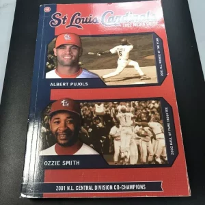 2001 ST. LOUIS CARDINALS MEDIA GUIDE PUJOLS ROOKIE COVER