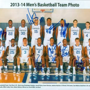 2013-14 Kentucky (8) Cauley-Stein, Johnson +6 Signed 8x10 Photo BAS #AB77938