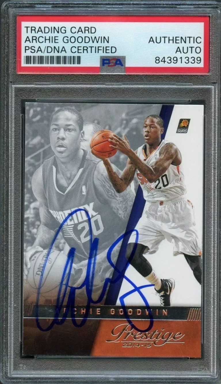 2014-15 PANINI PRESTIGE #124 ARCHIE GOODWIN SIGNED CARD AUTO PSA SLABBED SUNS COLLECTIBLE MEMORABILIA